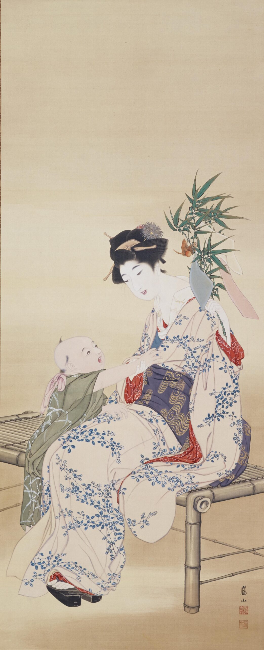 【模写】【伝来】n1751〈織田杏斎〉双幅 山水図 名古屋の人 南画家 山水 － 理想郷への旅 － ｜大和文華館